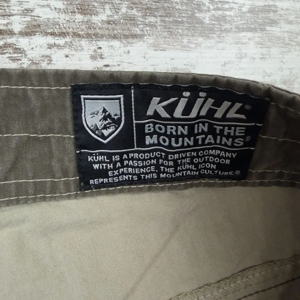 Kuhl Revolvr Hiking Pants Men 36x29 Brown Vintage Patina Dye Trail Workwear Gorp